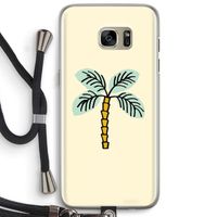 Palmboom: Samsung Galaxy S7 Edge Transparant Hoesje met koord