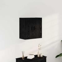 Wandkast Zwart eiken 60 x 31 x 60 cm Bewerkt hout