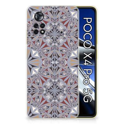 Xiaomi Poco X4 Pro 5G | TPU | Siliconen hoesje | Flower Tiles