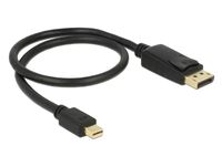 Delock 83984 DisplayPort-kabel Mini-displayport / DisplayPort Adapterkabel Mini DisplayPort-stekker, DisplayPort-stekker 0.50 m Zwart Vergulde steekcontacten - thumbnail