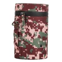 Camouflage kleur grote lens geval met rits doek Pouch vak voor DSLR camera lens grootte: 16x10x10cm (bruin)