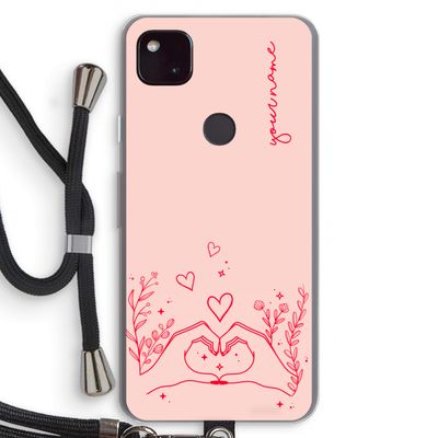 Love is in the air: Pixel 4a 5G Transparant Hoesje met koord