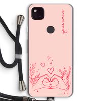 Love is in the air: Pixel 4a 5G Transparant Hoesje met koord