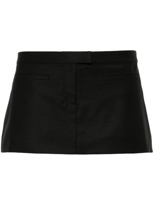 Aya Muse minijupe en laine à carreaux - Noir