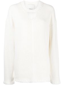 3.1 Phillip Lim pull nervuré à col v - Blanc