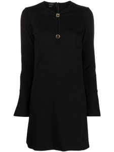PINKO robe courte à manches fendues - Noir