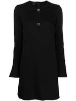 PINKO robe courte à manches fendues - Noir