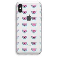 Smiley watermeloenprint: iPhone XS Max Transparant Hoesje