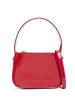 Blumarine rhinestone-logo patent-finish tote bag - Rouge