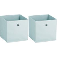 Opbergmand/kastmand - 2x - 22 liter - lichtblauw - 28 x 28 x 28 cm