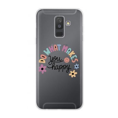 Happy days: Samsung Galaxy A6 Plus (2018) Transparant Hoesje