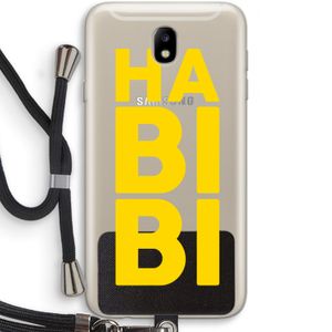 Habibi Blue: Samsung Galaxy J7 (2017) Transparant Hoesje met koord