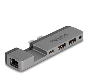 DeLOCK Docking Station for MacBook Pro / MacBook Air Thunderbolt 4 dockingstation 5K, 100 W PD, 10 Gbps Hub, LAN, Audio