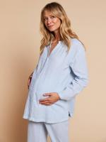 Tweedelige zwangerschapspyjama ENVIE DE FRAISE van katoengaas blauw, gestreept