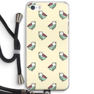 Vogeltjes: iPhone 5 / 5S / SE Transparant Hoesje met koord