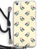 Vogeltjes: iPhone 5 / 5S / SE Transparant Hoesje met koord