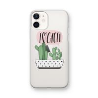 I love cacti: iPhone 12 mini Transparant Hoesje