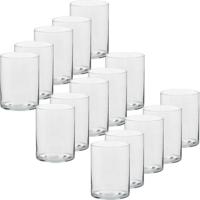 Trend Candles Theelichthouder - 15x - transparant glas - hoog model - 5,5 x 6,5 cm - Kaarsenhouders
