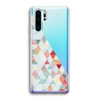 Gekleurde driehoekjes pastel: Huawei P30 Pro Transparant Hoesje