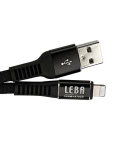 Leba Innovation USB-laadkabel USB-A stekker, Apple Lightning stekker 1.20 m Zwart NCABLE-LE-UA-8P-1.2M