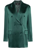 Rochas blazer en satin à boutonnière croisée - Vert