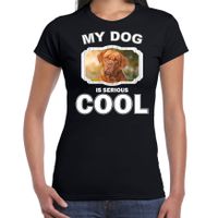 Franse Mastiff honden t-shirt my dog is serious cool zwart voor dames - thumbnail