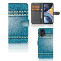 Motorola Moto G22 | Wallet Case | met Pasjes | Jeans