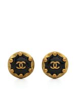 CHANEL Pre-Owned boucles d'oreilles clip à logo CC (1994) - Noir