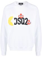 DSQUARED2 sweat en coton à logo imprimé - Blanc - thumbnail