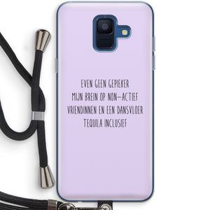 Tequila: Samsung Galaxy A6 (2018) Transparant Hoesje met koord
