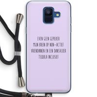 Tequila: Samsung Galaxy A6 (2018) Transparant Hoesje met koord