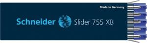 10 Schneider Slider 755 XB balpenvullingen blauw