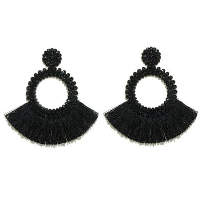 Fringe Oorbellen met Zwarte Strass van Cilla Jewels Fringe Oorbellen met Zwarte Strass van Cilla Jewels