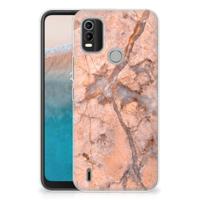 Nokia C21 Plus | TPU | Siliconen hoesje | Marmer Oranje
