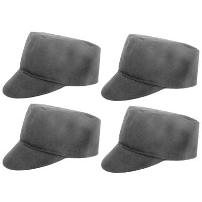 Boeren thema verkleed pet - 4x - zwart - volwassenen - one size