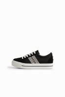 Sneaker met etnische strook - BLACK - 38 - thumbnail