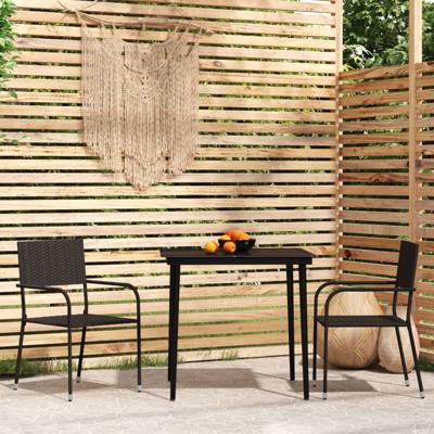 3-delige Tuinset zwart