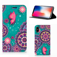 Apple iPhone X | Xs Bookcase Cirkels en Vlinders