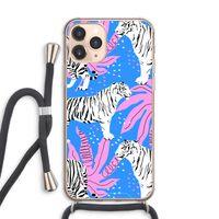 Tijger: iPhone 11 Pro Max Transparant Hoesje met koord