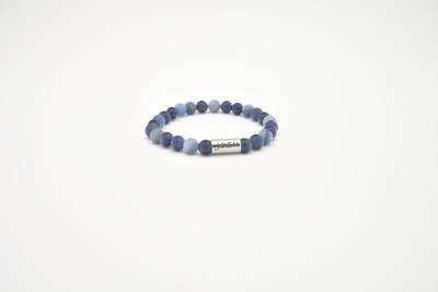 JOSH Heren Armband met Natuursteen Mix Blue | 09313-BRA