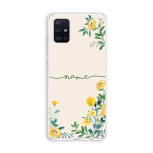 Gele bloemen: Galaxy A51 4G Transparant Hoesje