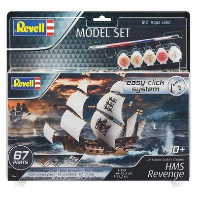 Otto Simon Revell hms revenge sir francis drake&apos;s vlaggenschip, easy click system inclusief verf en penseel
