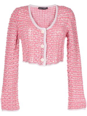Marco Rambaldi cardigan boutonné en maille épaisse - Rose
