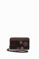 Portemonnee met boho-borduursel - BROWN - U