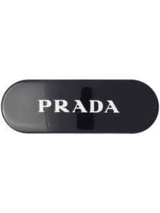 Prada barrette à logo imprimé - Noir