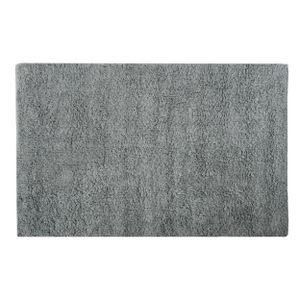 MSV Badkamerkleedje/badmat tapijt voor de vloer - lichtgrijs - 40 x 60 cm   -