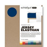 Schlafgut Schlafgut EASY Jersey Elasthan Hoeslaken XL - 180x200 - 200x220 570 Blue Deep