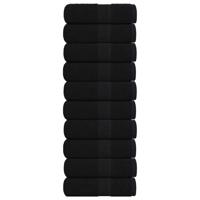 VidaXL Gastendoekjes frogn 10 st 30x50 cm 360 g/m² zwart
