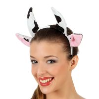 Atosa Verkleed diadeem koeien oren/oortjes - meisjes/dames - Carnaval   -