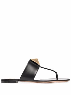 Valentino Garavani sandales One Stud à semelle plate - Noir